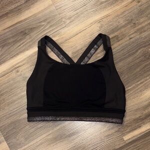 LULULEMON Athletica Black Sports Bra with Gray Accents